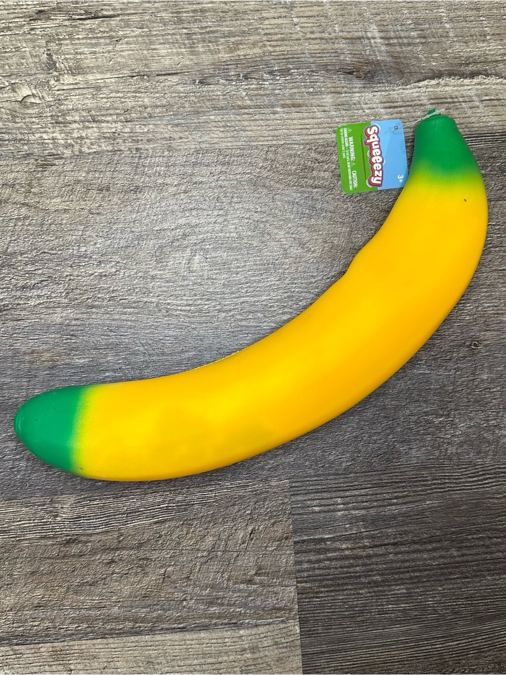 VIRAL Sunny Days Banana Squishy Stress Fidget Toy - Yellow & Green